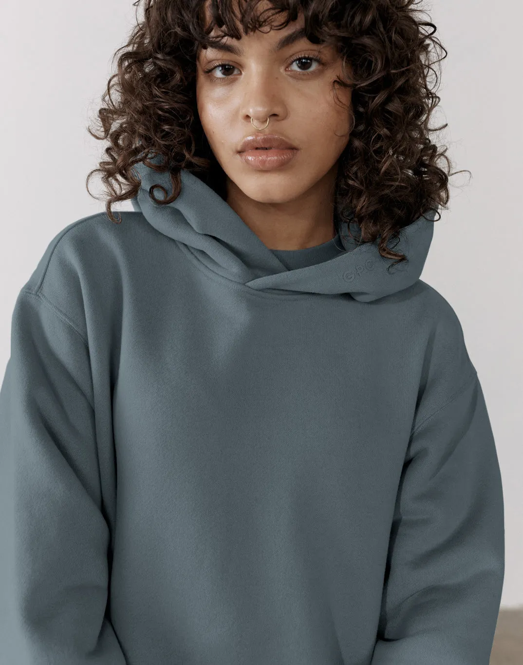 The Oversized Pullover Hoodie in Slate Grey