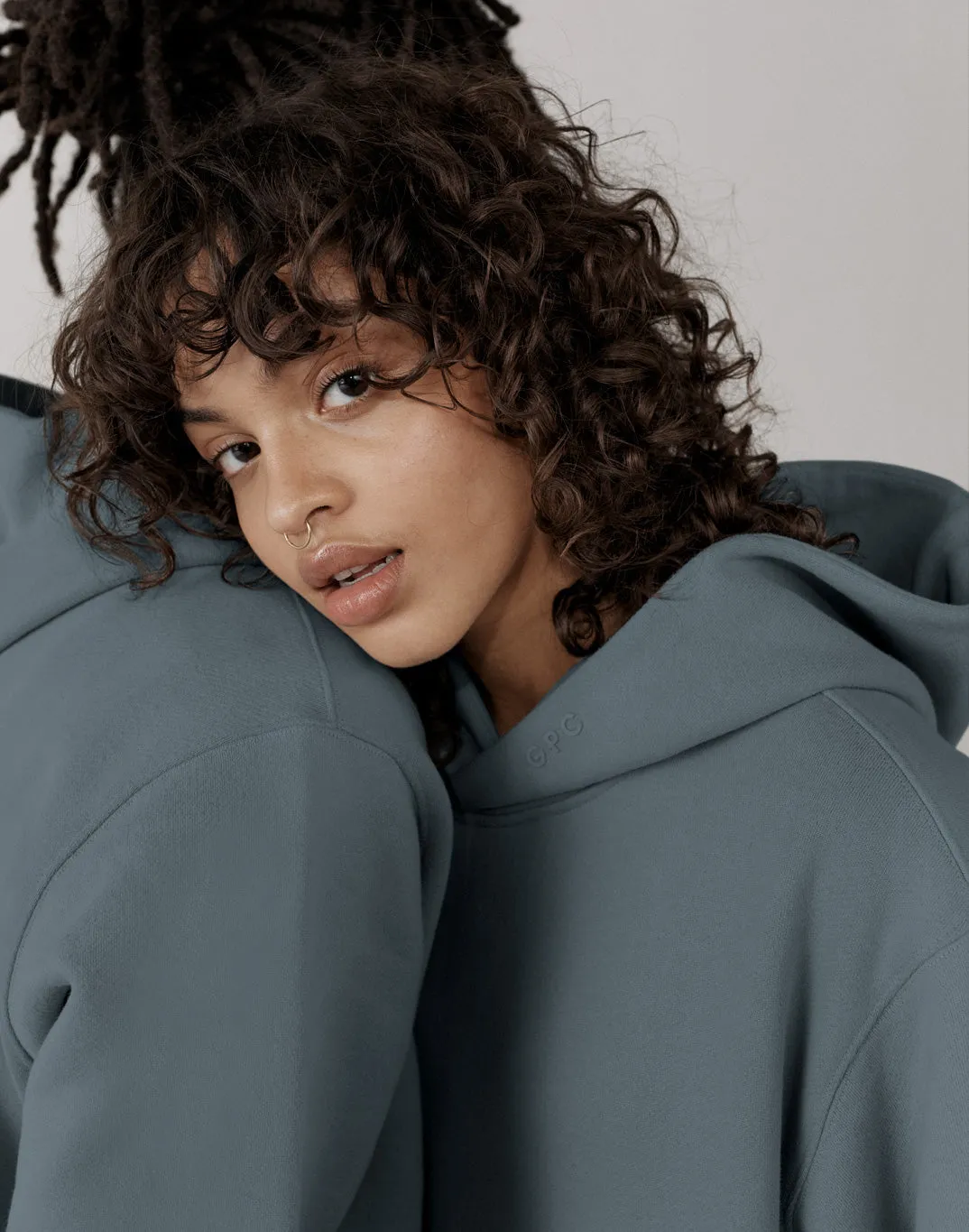 The Oversized Pullover Hoodie in Slate Grey