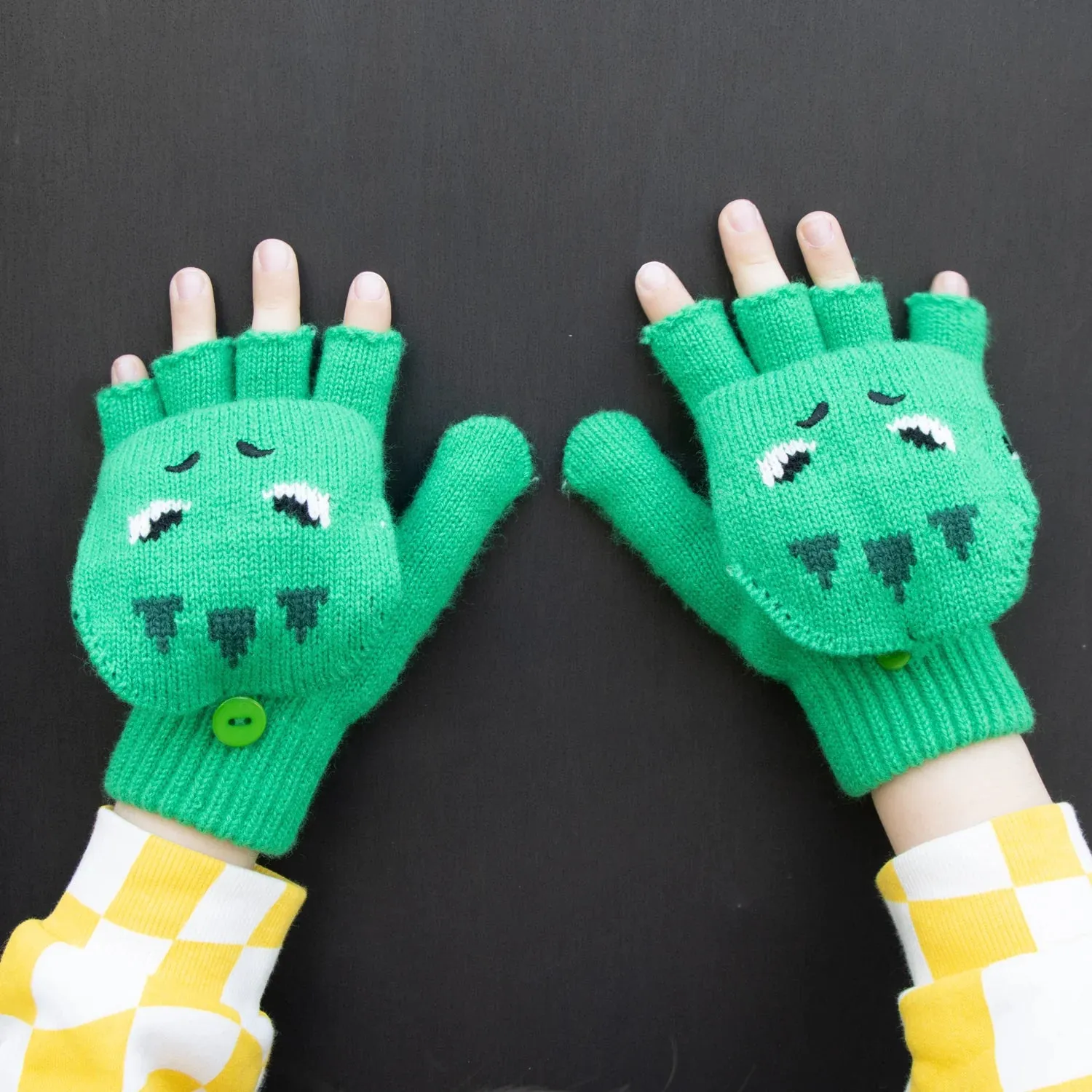 The T-Rex Knitted Gloves - KIDS