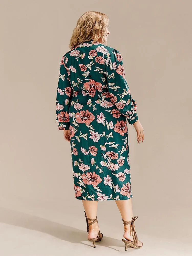 Vintage Floral Long Sleeve Dress