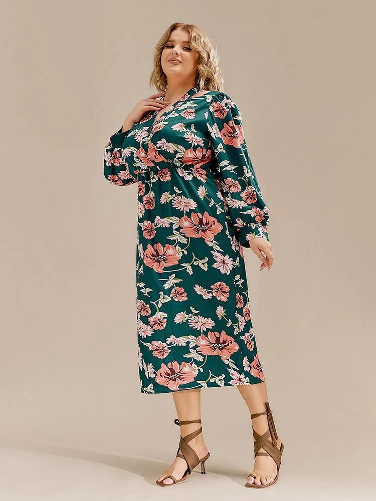 Vintage Floral Long Sleeve Dress