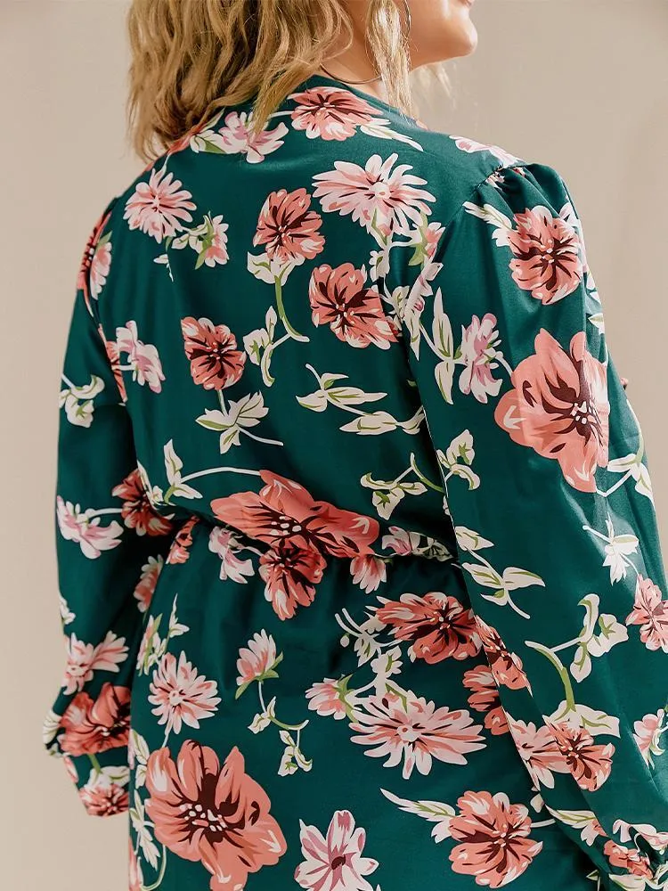 Vintage Floral Long Sleeve Dress