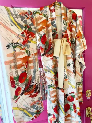 Vintage Heron Kimono