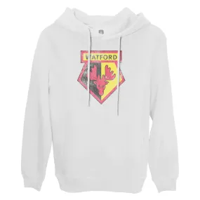 Watford Color Badge Fleece Pullover Hoodie - White