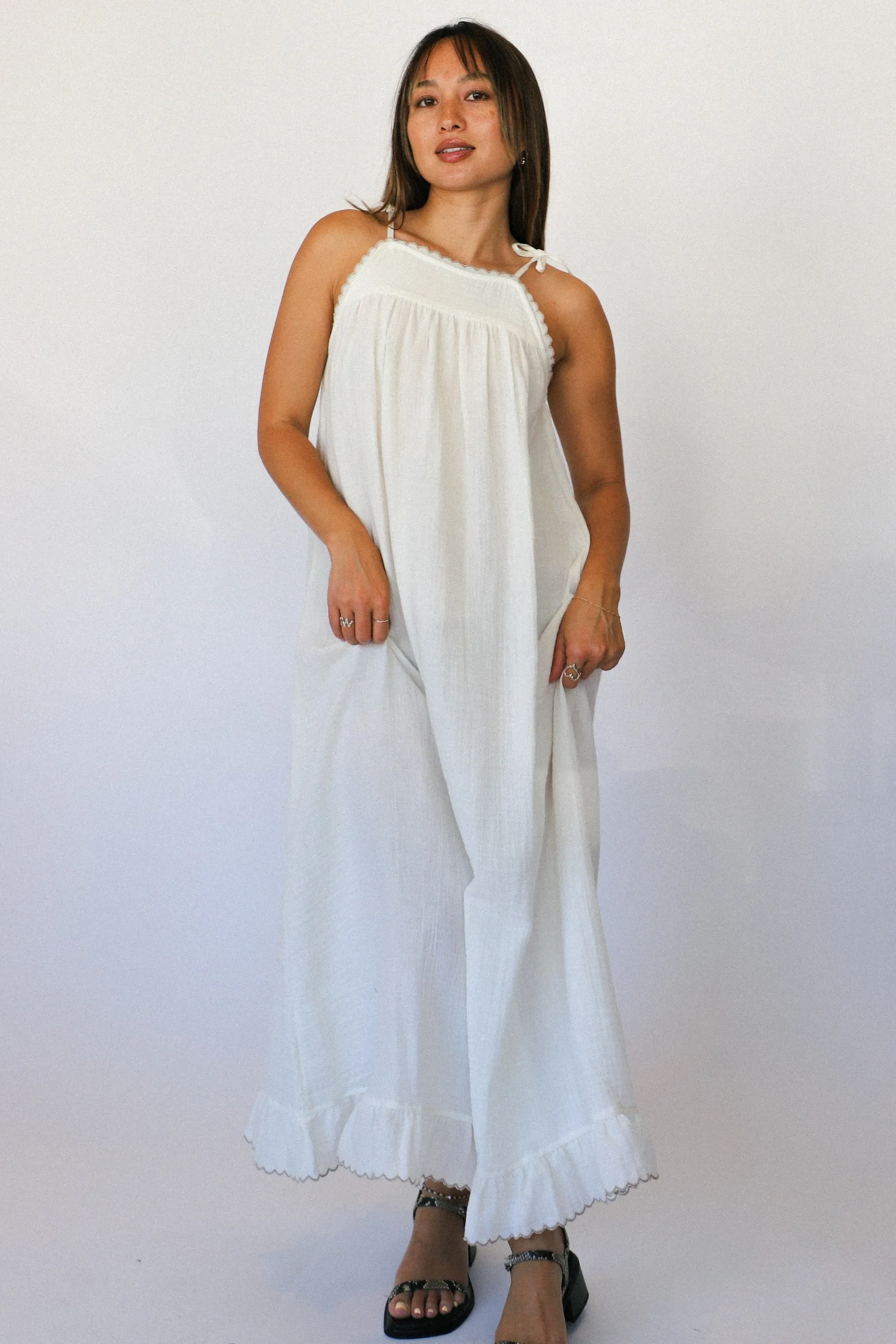 White Alaia Slip Dress