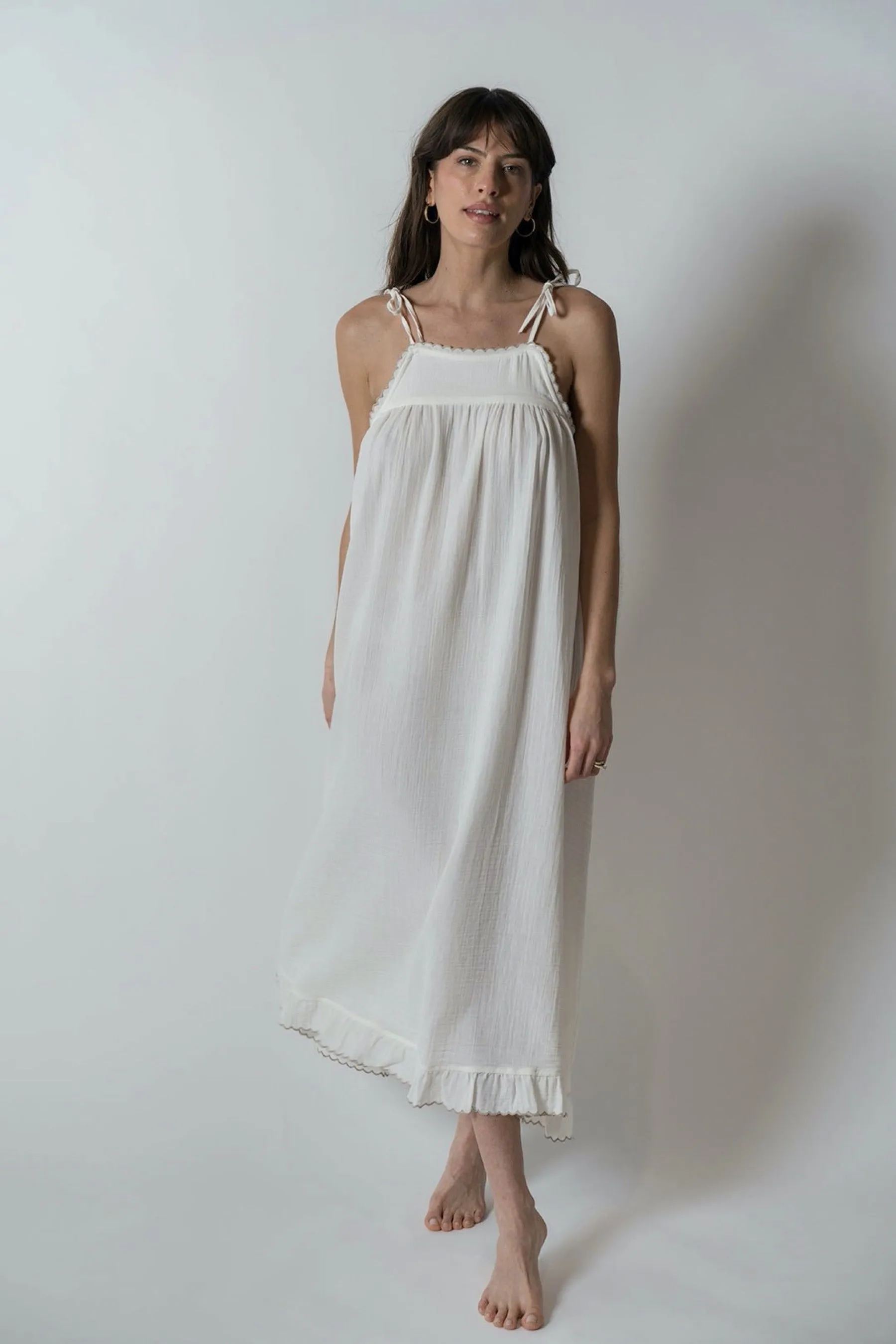 White Alaia Slip Dress