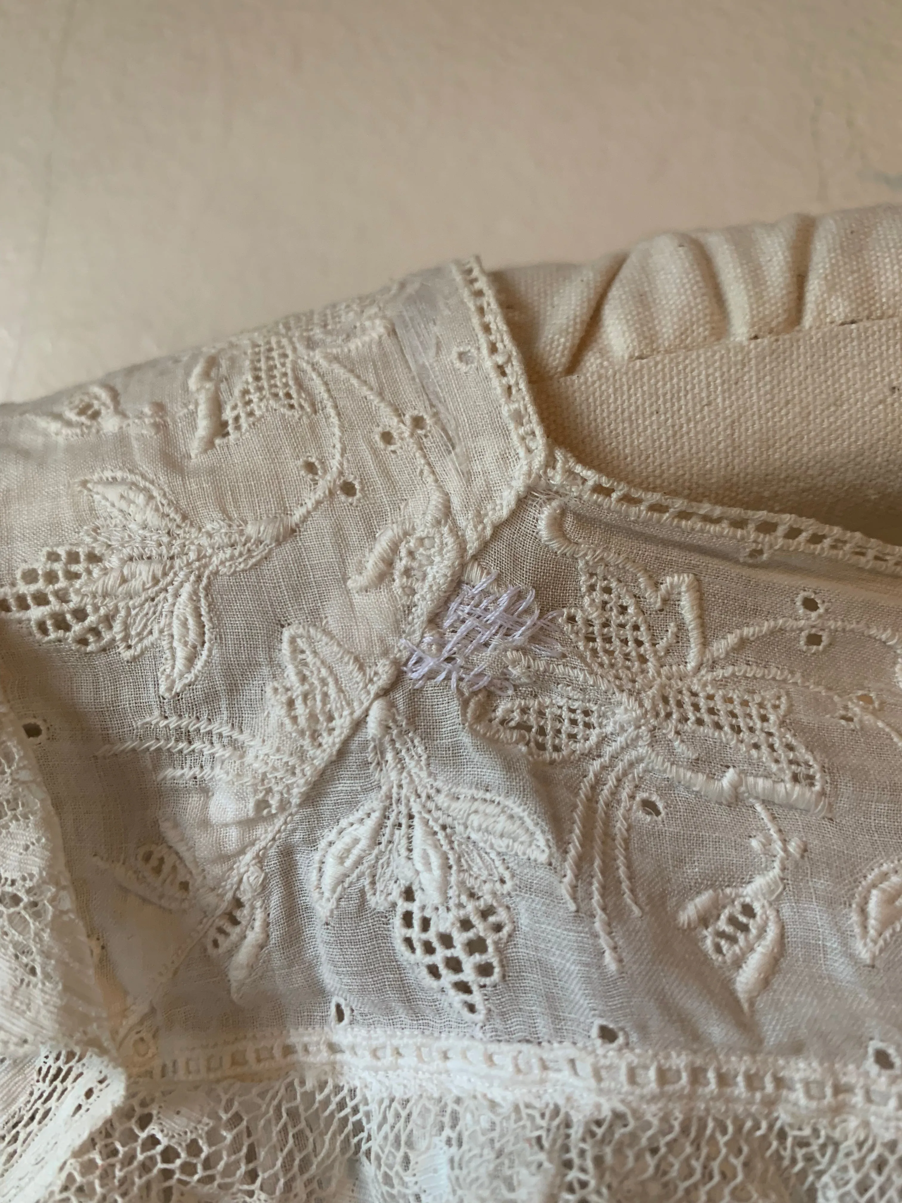 White Lace Edwardian Lawn Dress (XS)