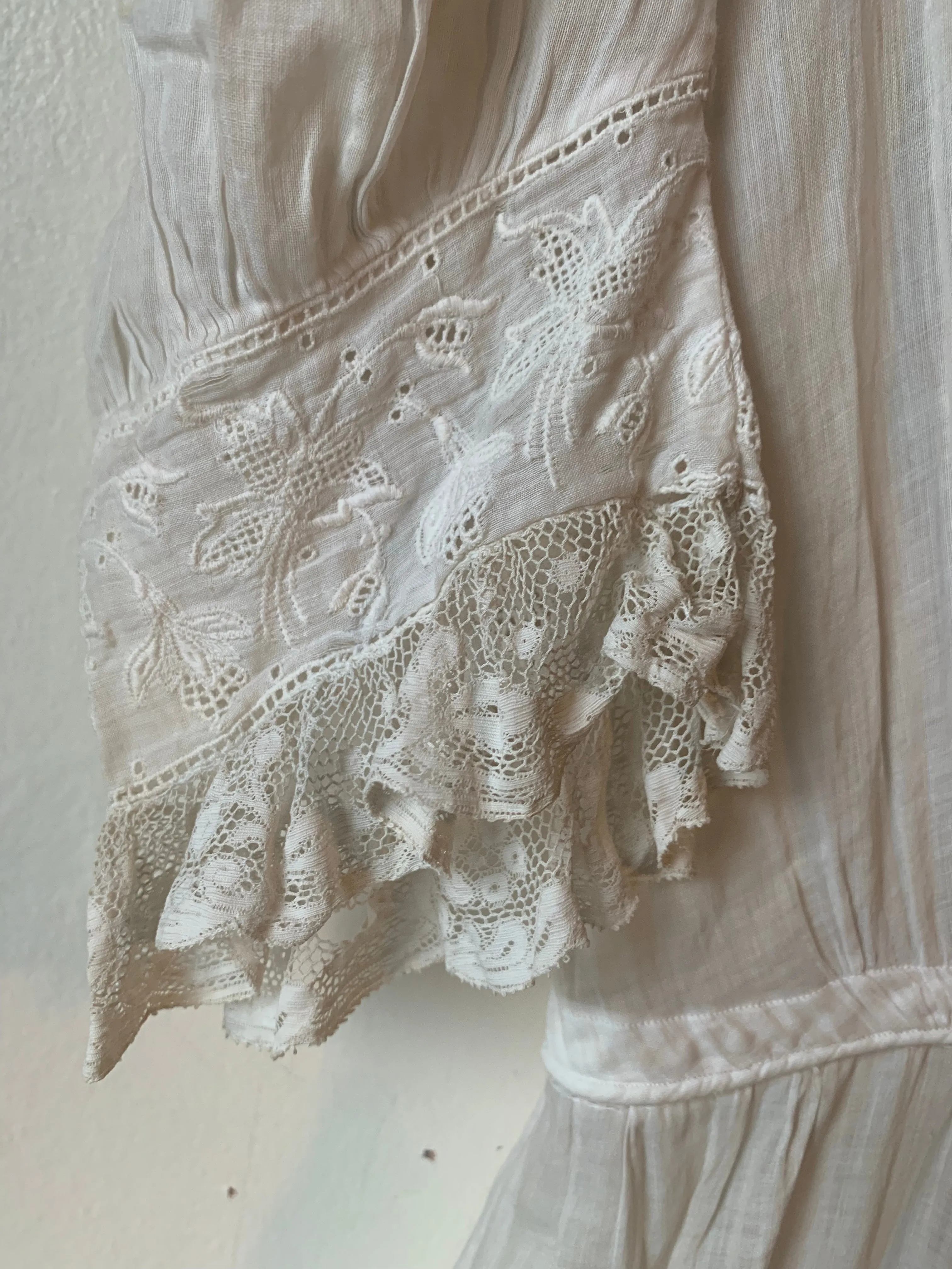 White Lace Edwardian Lawn Dress (XS)