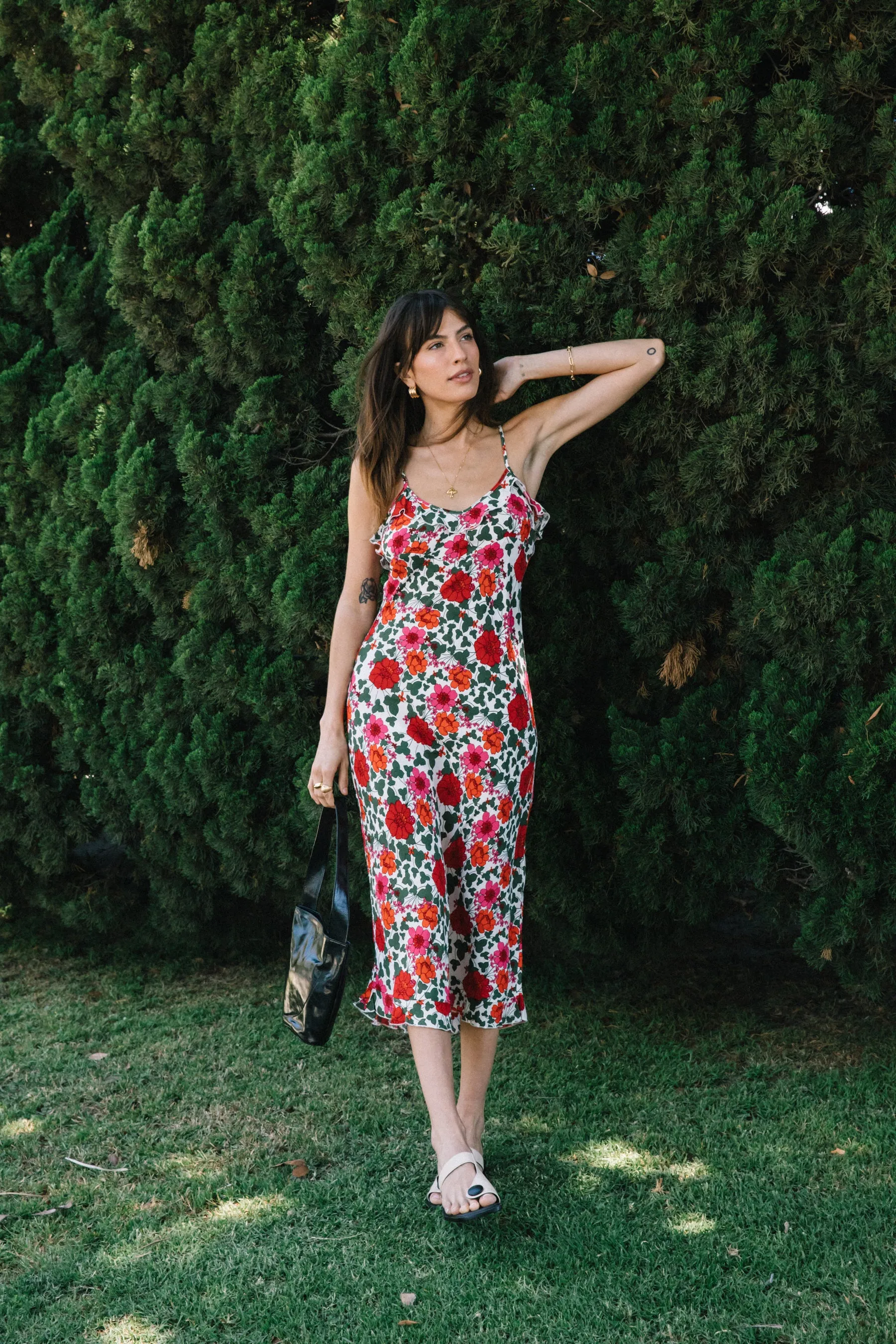 White Shelley Rambling Floral Dress