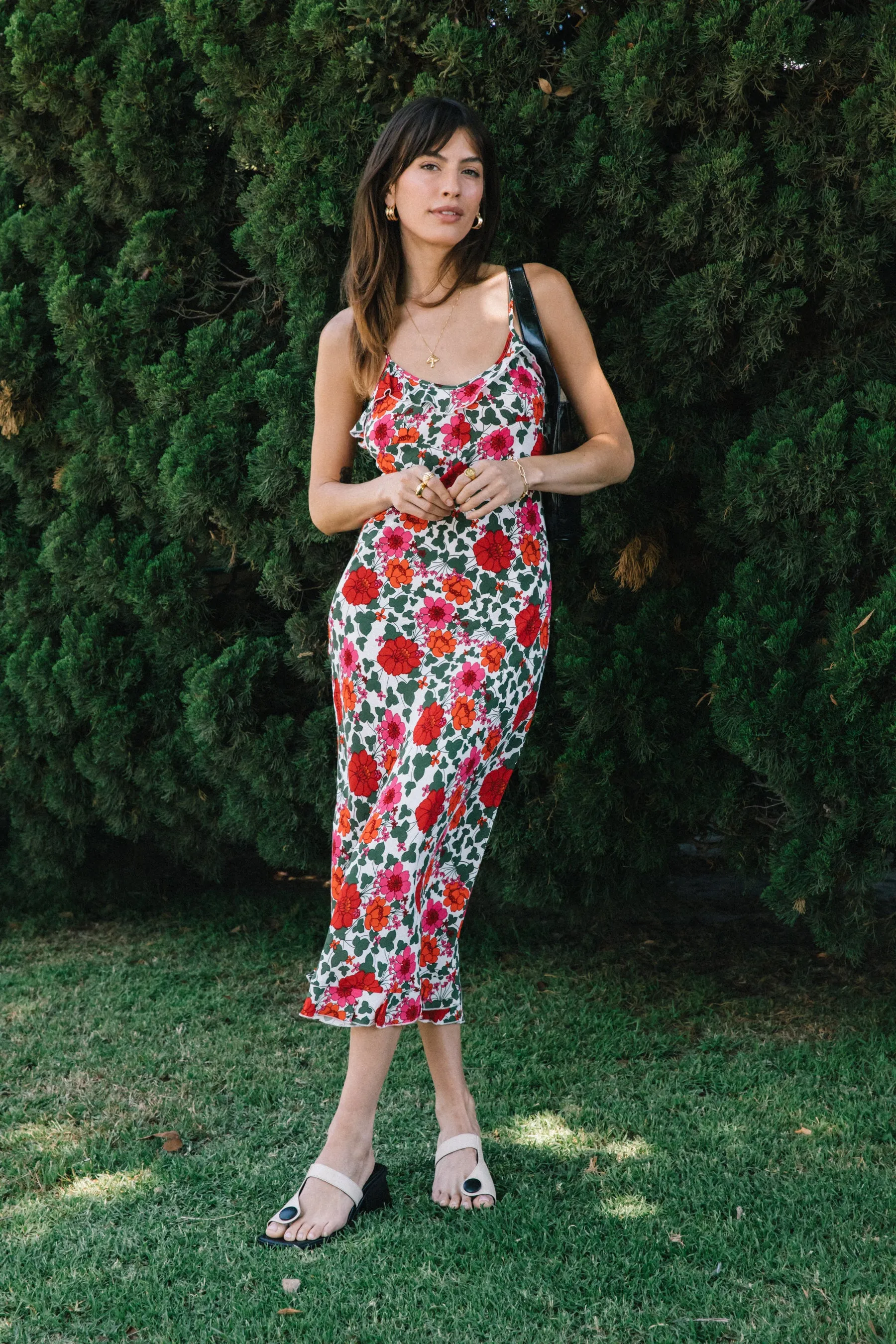 White Shelley Rambling Floral Dress