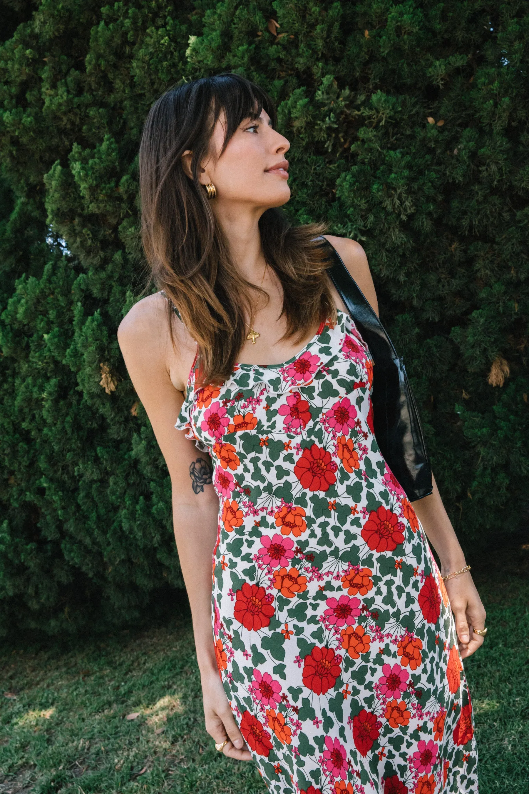 White Shelley Rambling Floral Dress