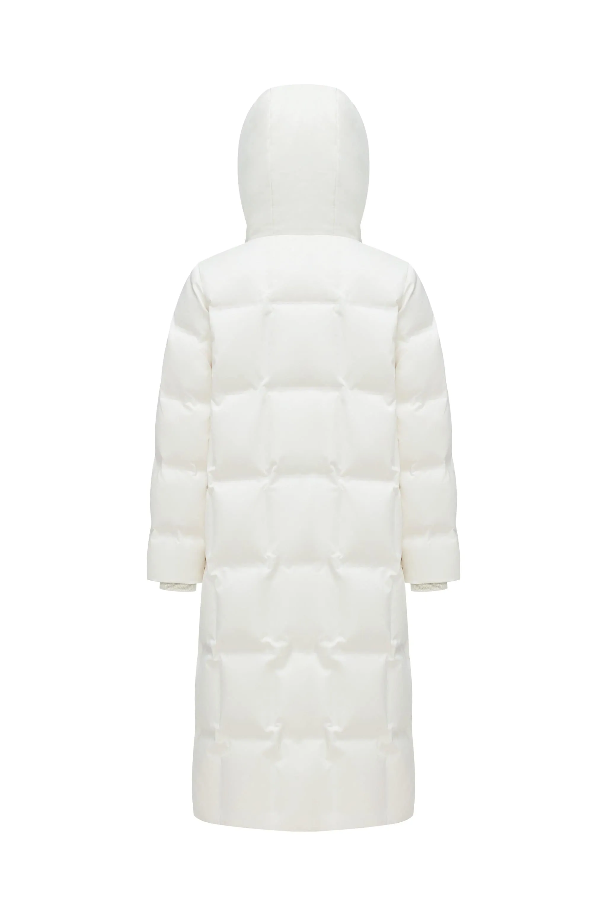 Women’s diamond quilt full-length goose down coat