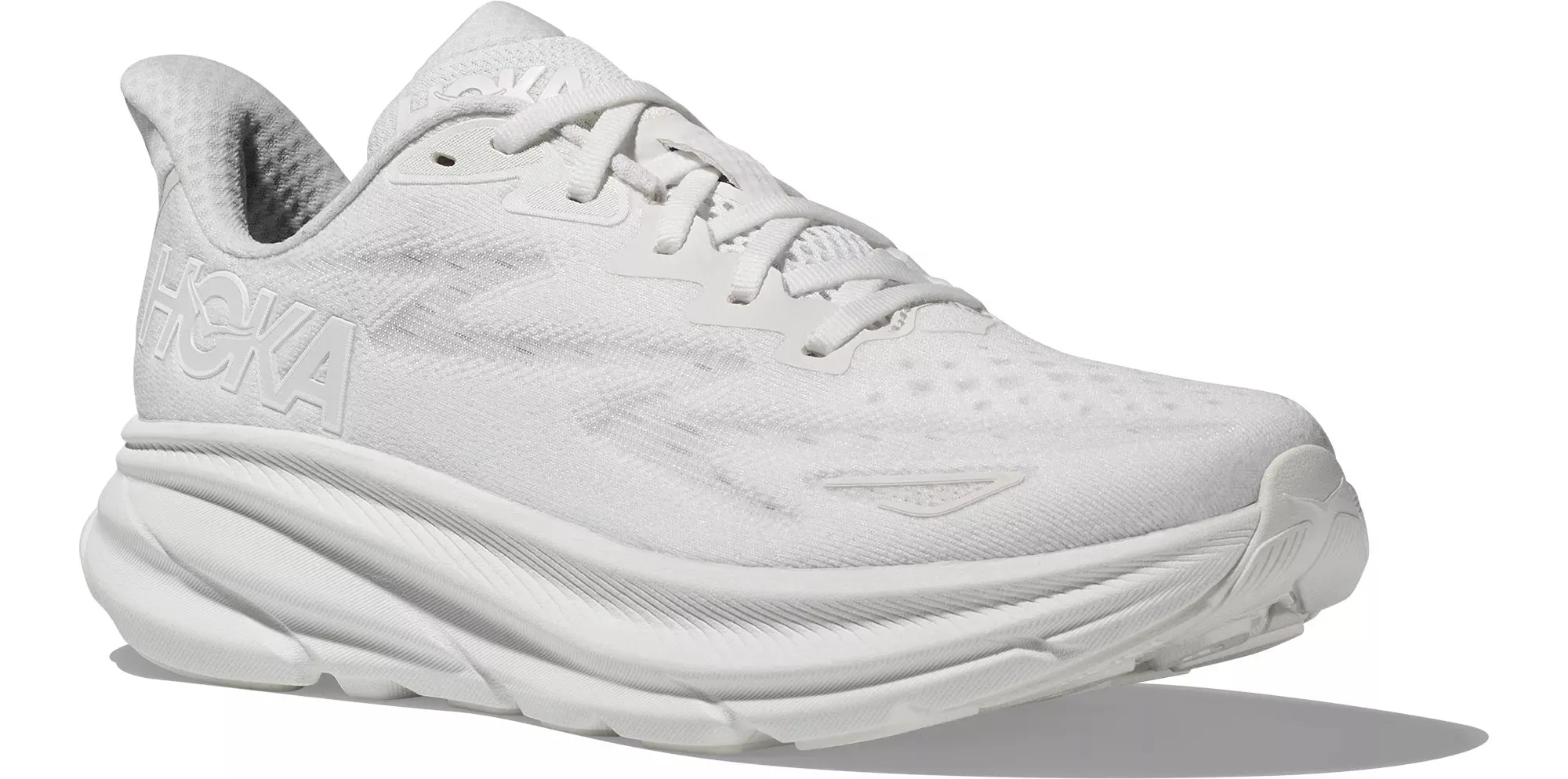 WOMEN'S HOKA CLIFTON 9 | WHITE / WHITE