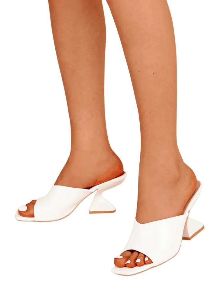 Women's Slip-On Sandals With Unique Heel