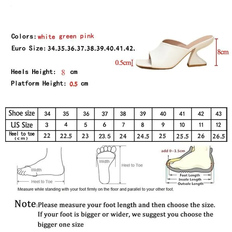 Women's Slip-On Sandals With Unique Heel