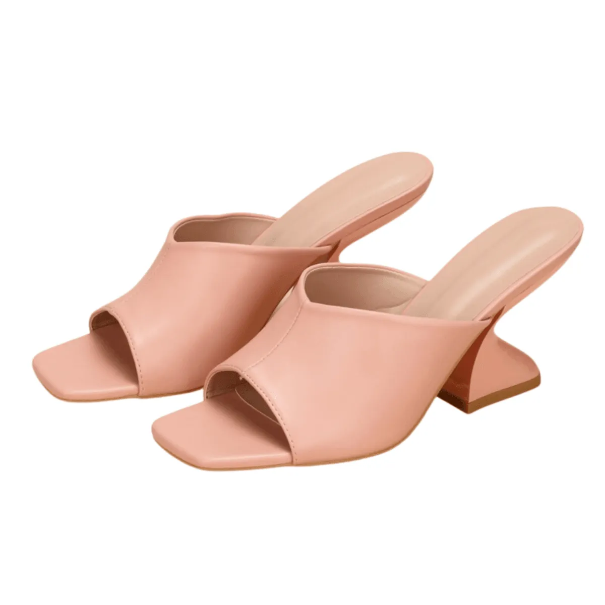 Women's Slip-On Sandals With Unique Heel