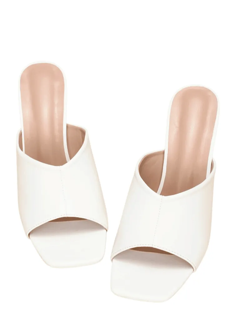 Women's Slip-On Sandals With Unique Heel