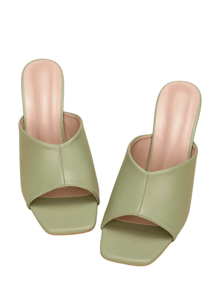 Women's Slip-On Sandals With Unique Heel