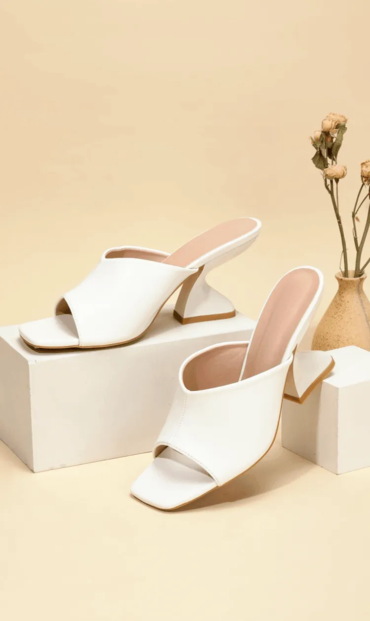 Women's Slip-On Sandals With Unique Heel